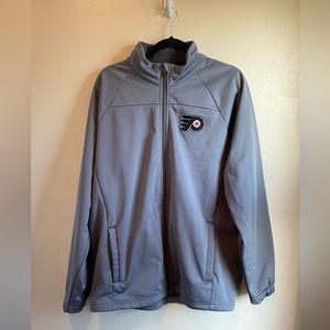 Antigua Philadelphia Flyers Gray Links Full-Zip Golf Jacket. Size XL . Mens